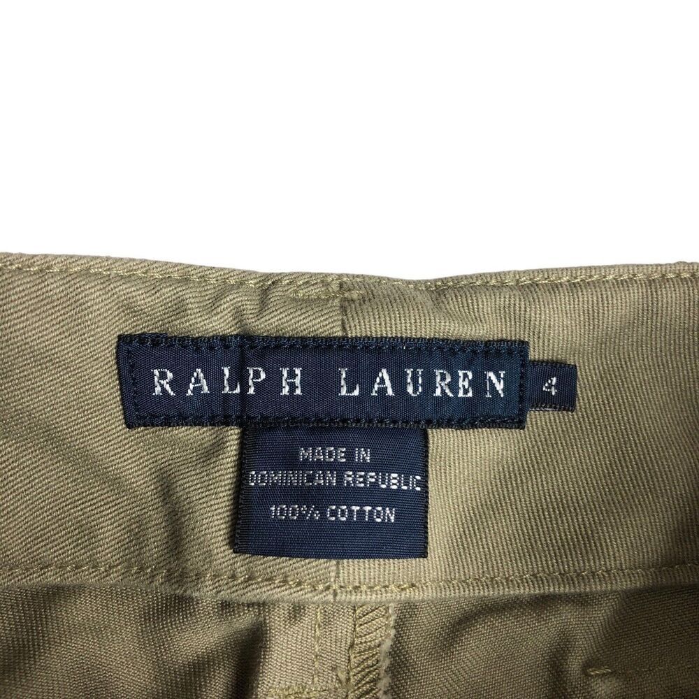 Vintage Ralph‎ Lauren Shorts Womens 4 Brown Bermuda Mid Rise Button Fly Safari - Picture 4 of 14
